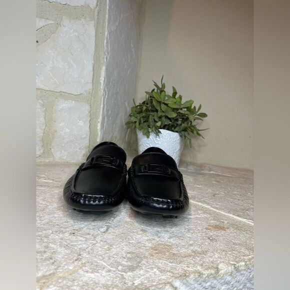 Guess black faux leather Alai Driving Loafers Sz 8 - Picture 2 of 8